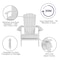 Flash Furniture White All-Weather Folding Adirondack Chairs, PK 2 2-JJ-C14505-WH-GG - alternate 3
